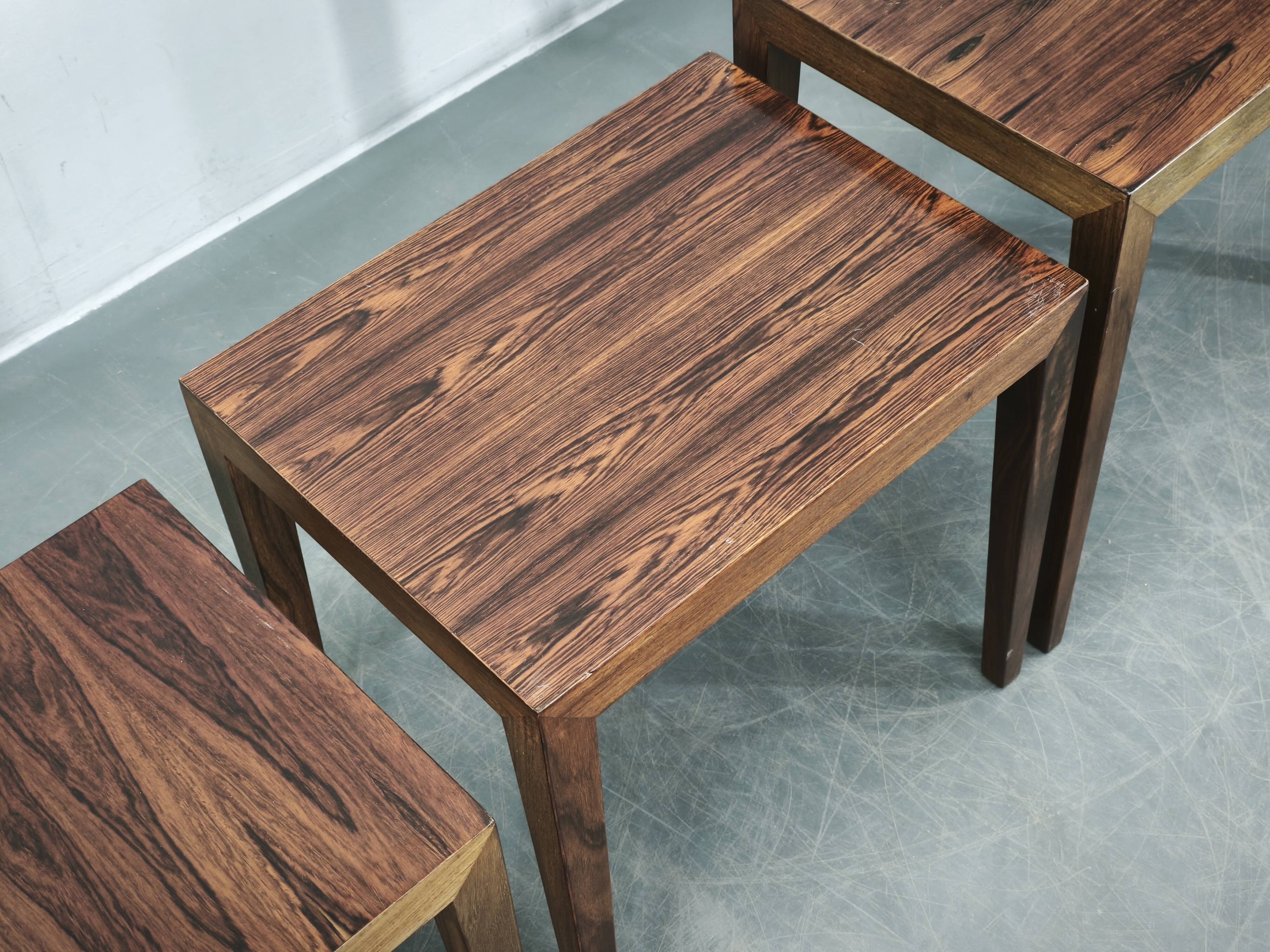 Severin Hansen Nesting Tables for Haslev, Denmark, 1960s