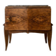 Art Deco bedside table in wood with a marble top.