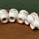 Moustiers earthenware egg service