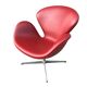 Swan chair by Arne Jacobsen for Fritz Hansen in Indian red leather