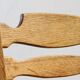 Danish modern brutalist oak dining chairs by Henning Kjærnulf, 1960s, set of 6