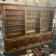 Bibliotheque meuble d'apothicaire en noyer