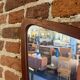 Shaped mirror with teak frame, 1960s