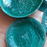 Plates in gien earthen earthenware slurry