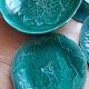 Plates in gien earthen earthenware slurry