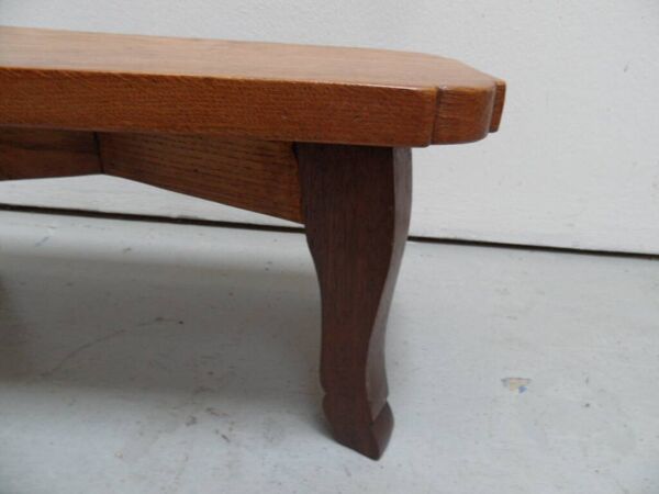 Table d'appoint vintage basse hollandaise en chêne 1950