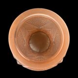 Art deco vase in powder pink glass