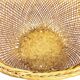 Openwork braided rattan basket