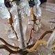 Large Louis XV style chandelier with crystal tassels on a bronze mount with 6 lights