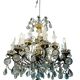 French Bronze and Crystal Maison Bagues style chandelier chandelier