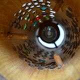 Vintage bamboo tripod lamp