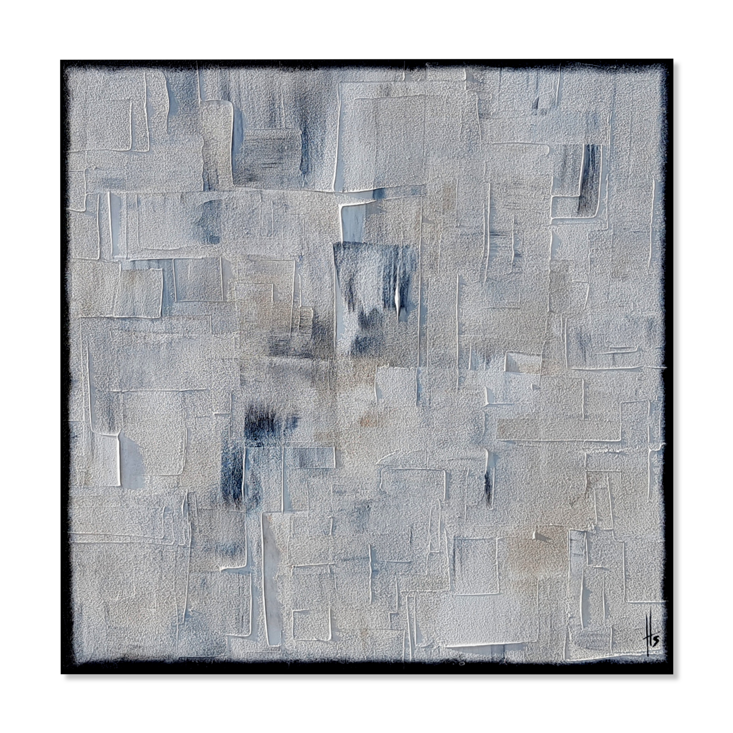 Tableau peinture abstraite "glacial"