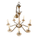 Lustre with 8 light arms in Hollywood Regency style – Gold brass and marble