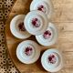 Set of 6 plates hollow vintage Moulin des Loups