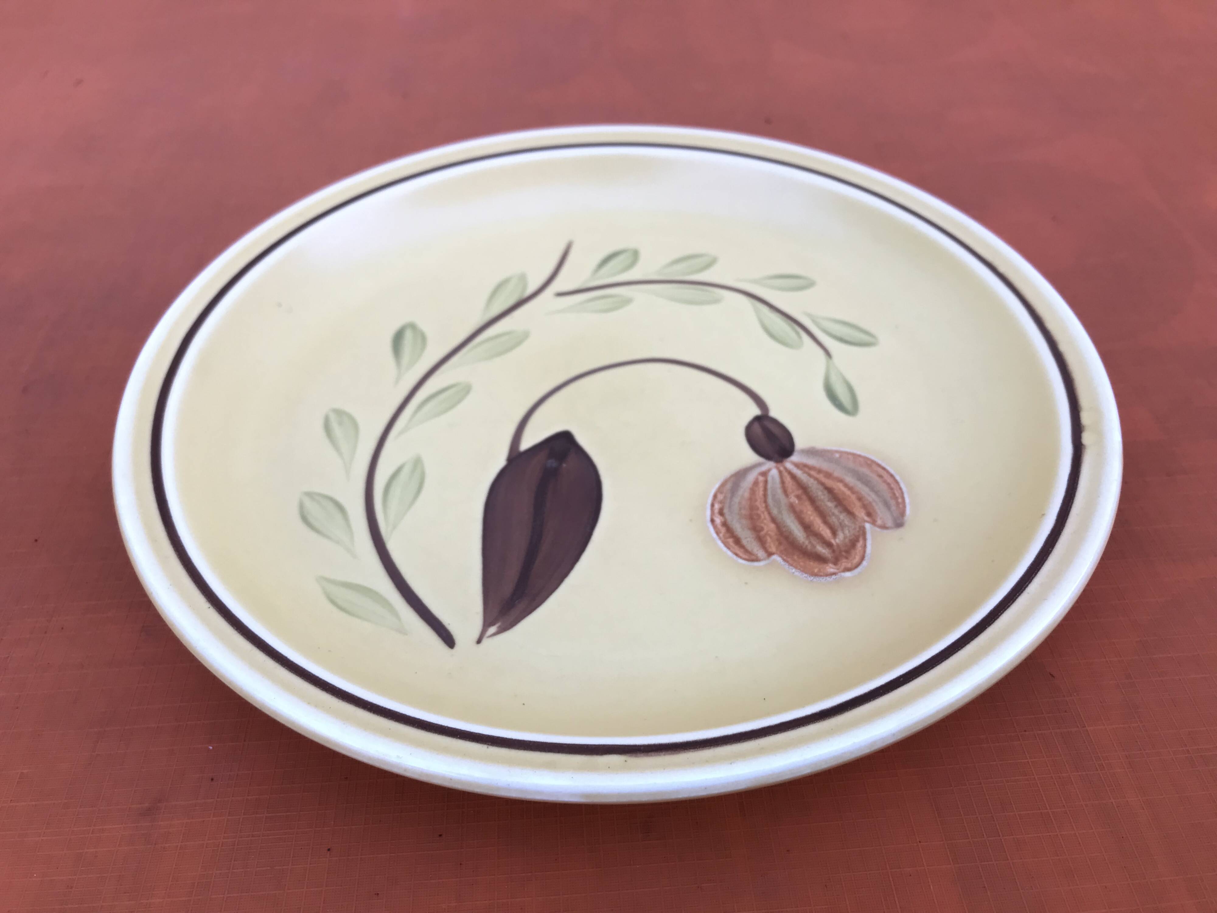 6 dessert plates Ateliers du Revernay France Matte stoneware