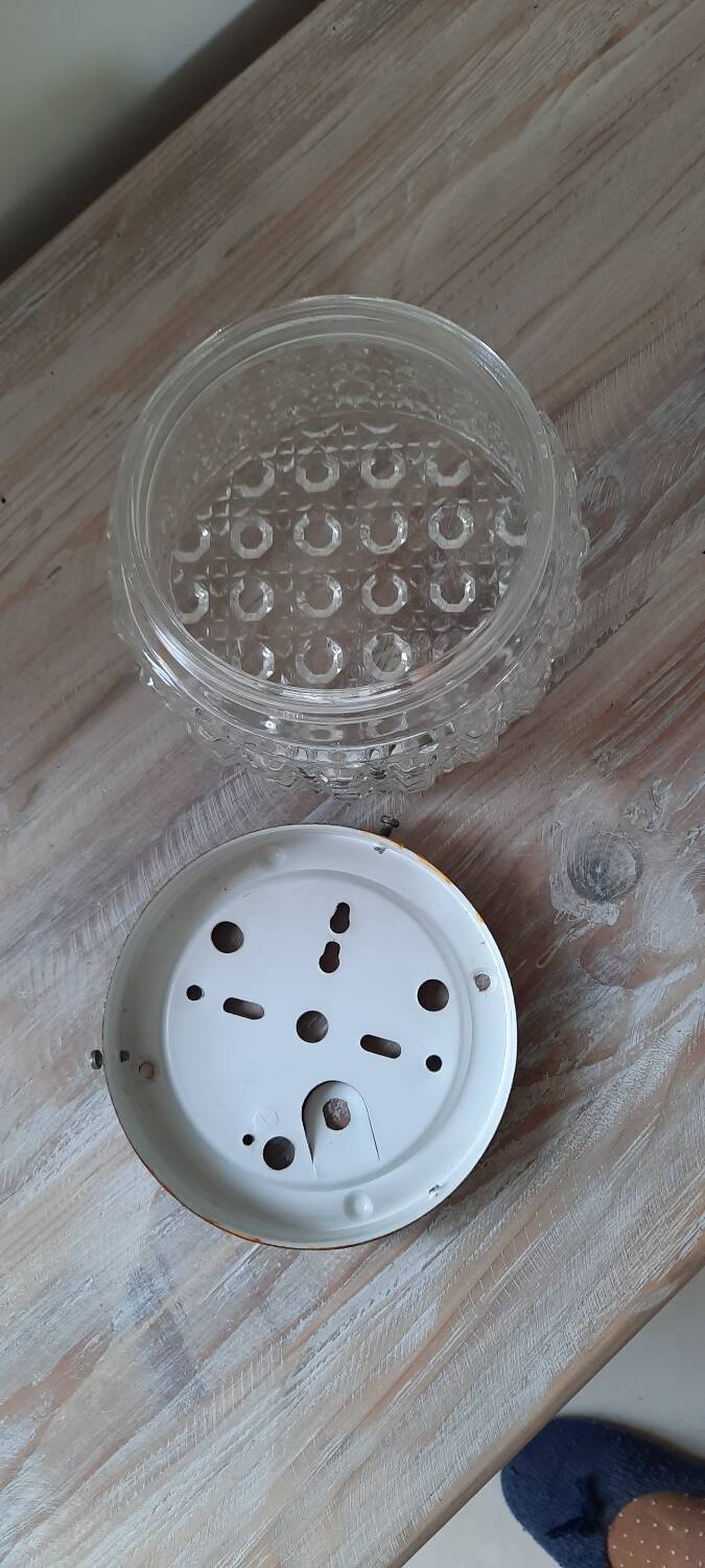 Molded glass ceiling light