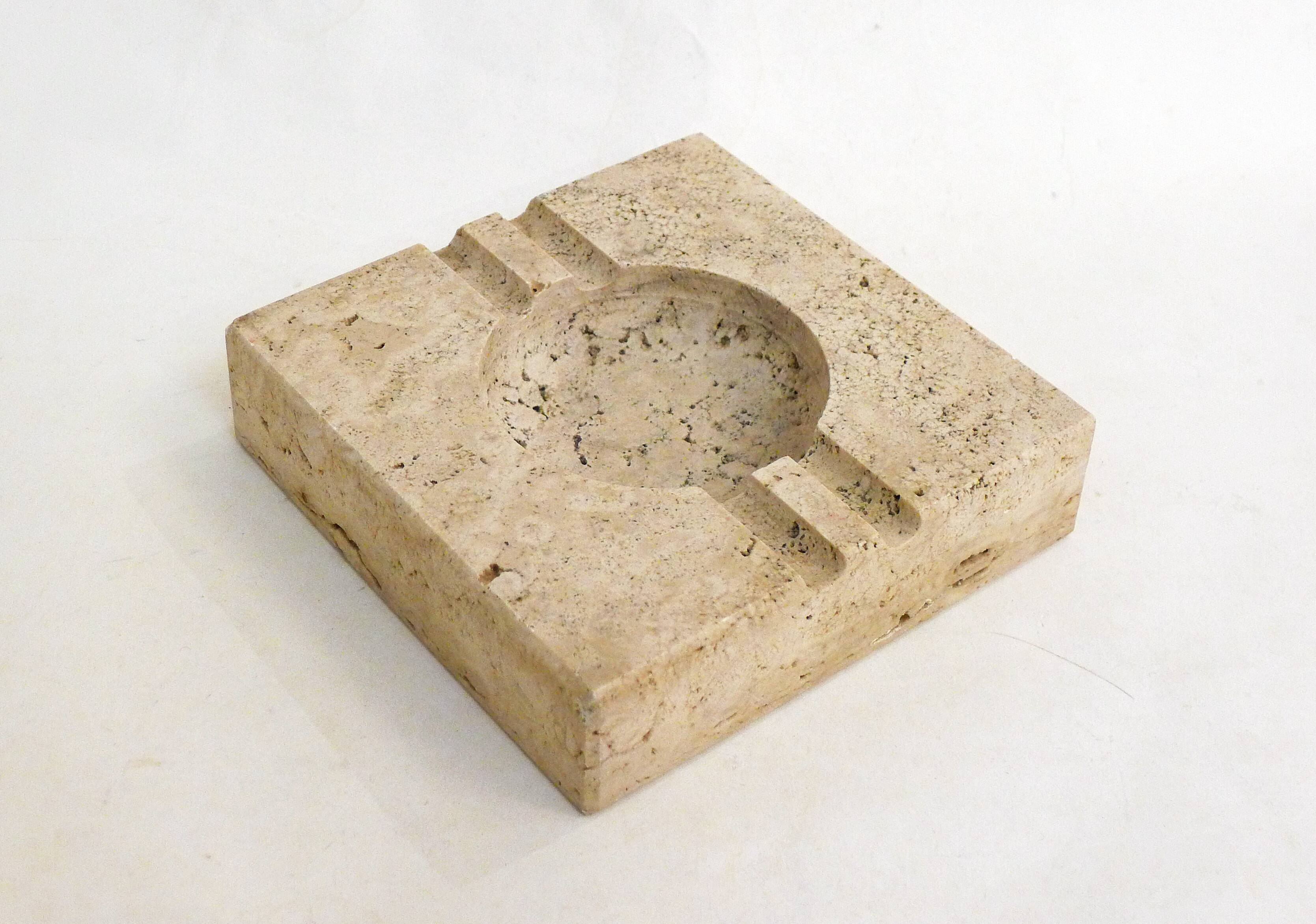 Vintage travertine ashtray