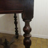 Louis XIII desk table, walnut, Swiss model.