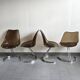 Suite de 4 chaises Eurosteel vintage 1970