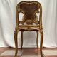 Bench in gilded wood seated in canning dimension: height -71cm- width -66cm-