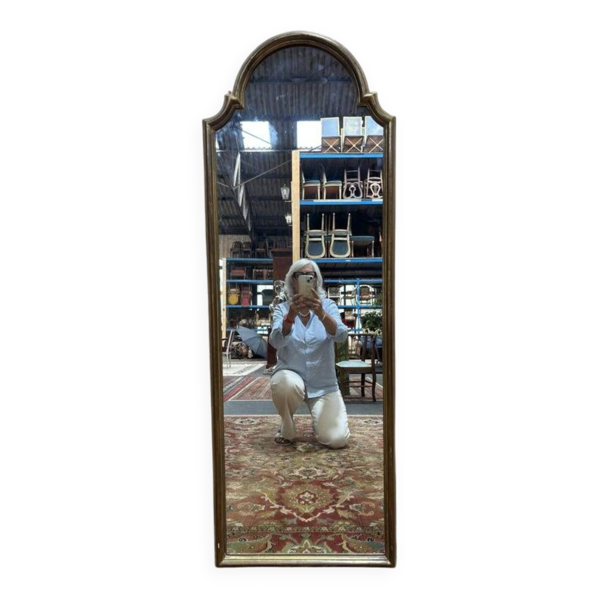 Miroir entre 2 en bois doré