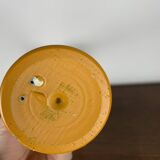 Grand Bougeoir en bois laqué jaune orangé