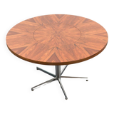 Table ronde vintage, palissandre