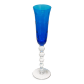 Saint Louis - Bubble. Blue champagne flute. Perfect condition