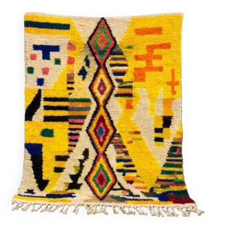 Moroccan Boujaad Rug – Handwoven Colourful Geometric Wool Carpet 150/250cm