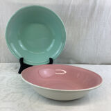 Duo old hollow dishes made in france saint Amand Céranord