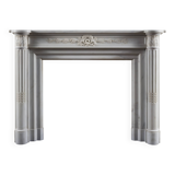 Cheminée en marbre statuaire de style Louis XVI