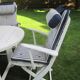 Mid-Century Riviera Chairs and Folding Table by French Maker Triconfort
