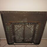 Antique brass fireplace front