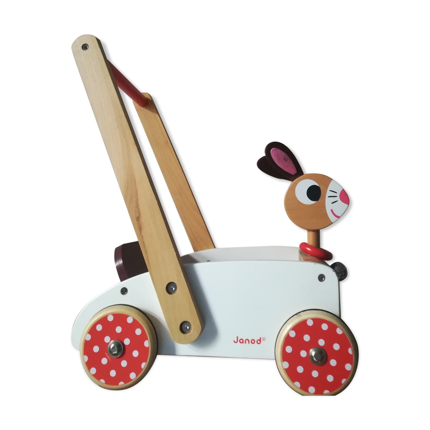 Wooden cart on wheels