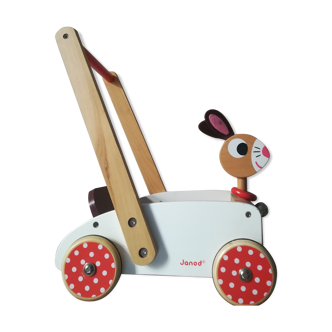 Wooden cart on wheels