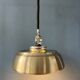 Mid-Century aluminium pendant with orange lacquer
