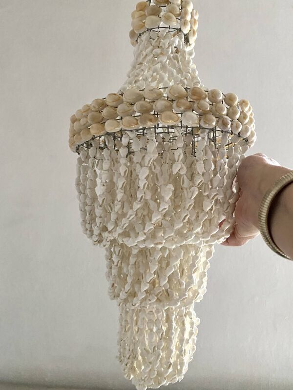 Suspension en coquillages vintage