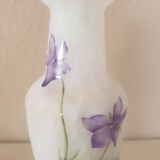 Daum Nancy violet vase authentic glass paste