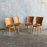 Set de 4 chaises bistrot Baumann, 1960