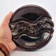 Empty ashtray pocket modernist ceramic iridescent wash VALLAURIS FRANCE circa 1950 1960