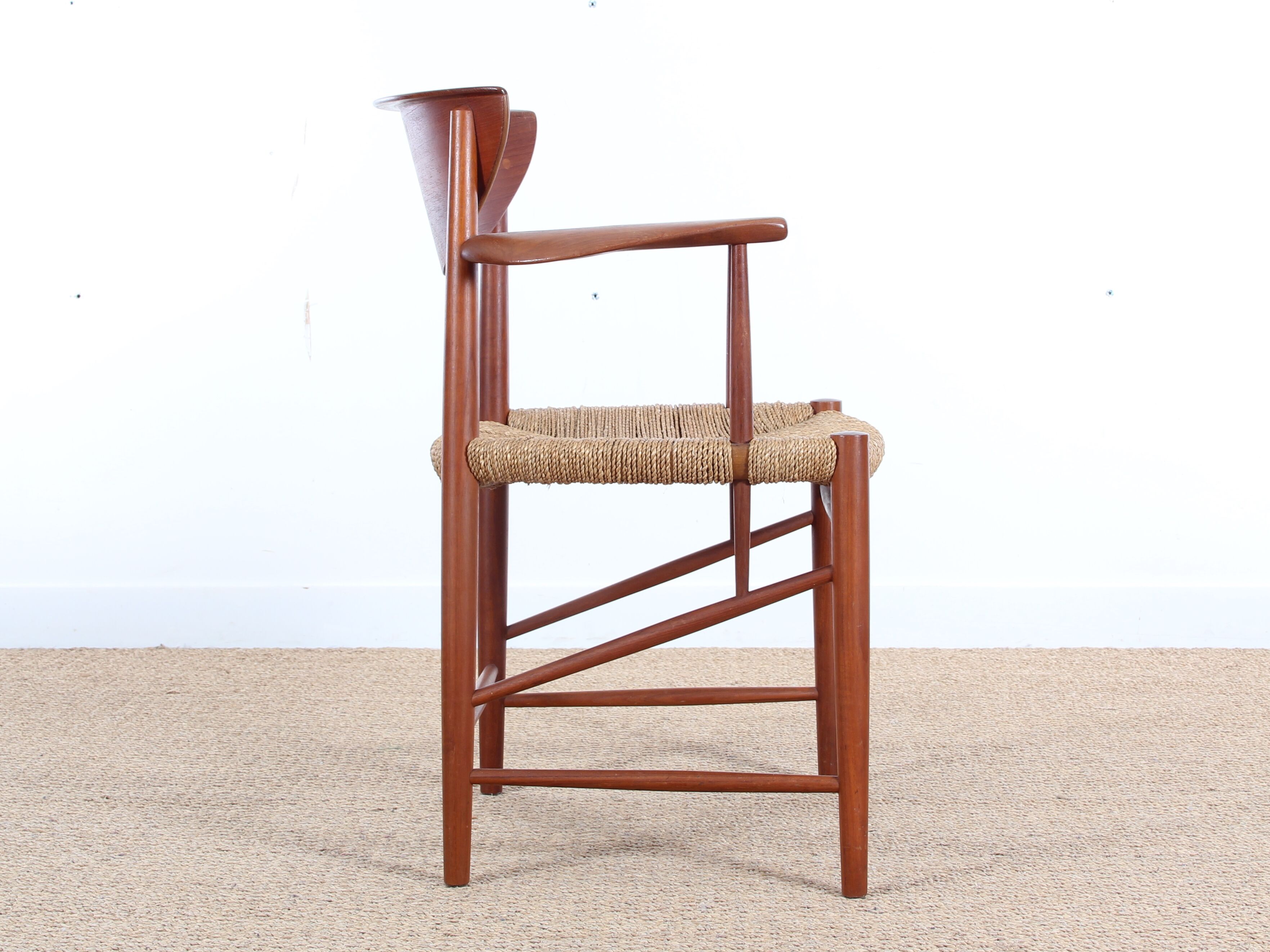 Pair of Scandinavian armchairs in 317 model in teak