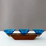 Midmodern candlestick, vintage candle holder teak, 60's vintage interior.