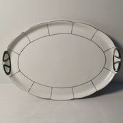 Large art deco serving dish in Czechoslovakian porcelain