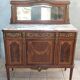 Louis XVI sideboard in mahogany veneer and precious wood marquetry