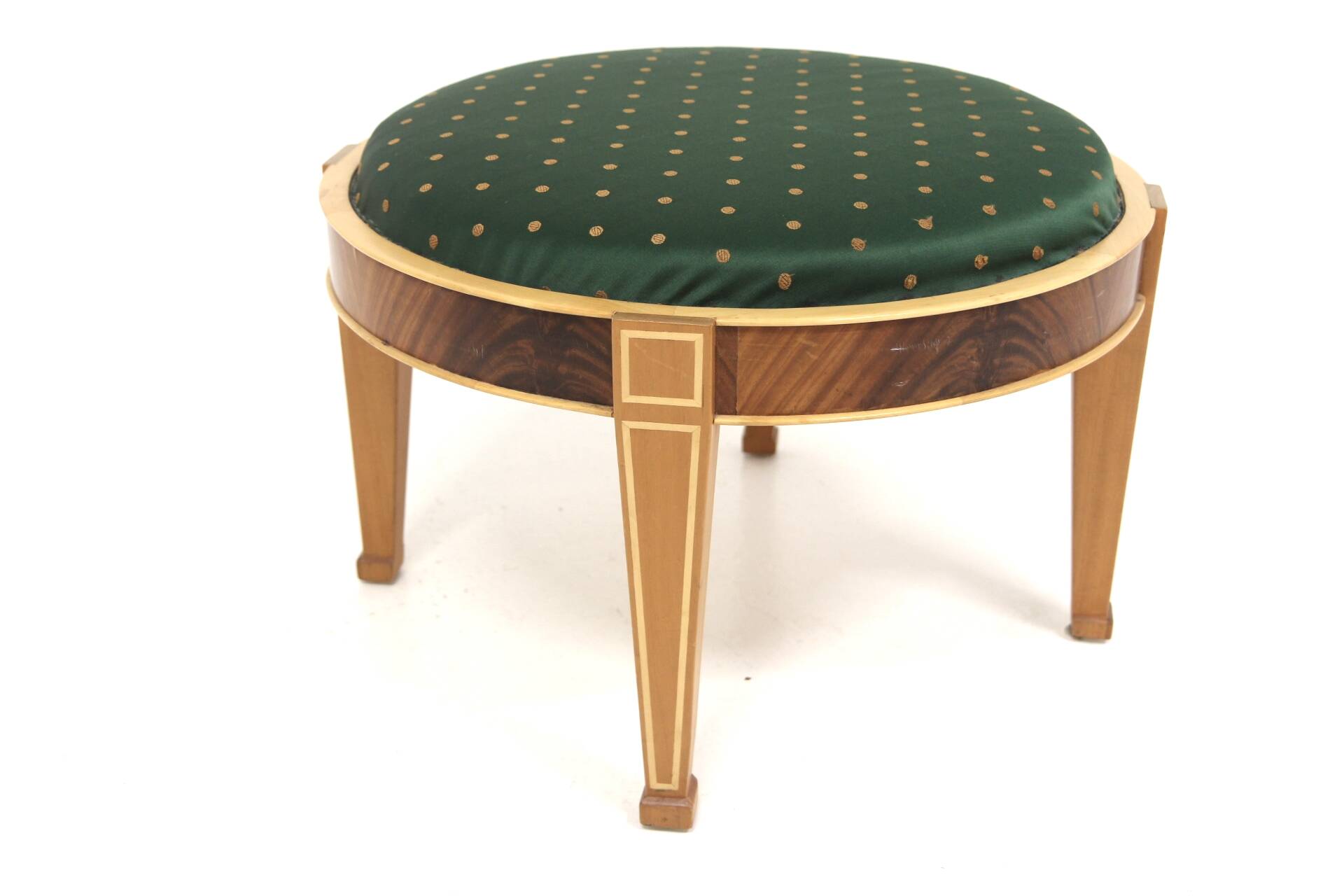 Scandinavian mahogany ottoman, Sweden, 1990