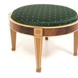Scandinavian mahogany ottoman, Sweden, 1990