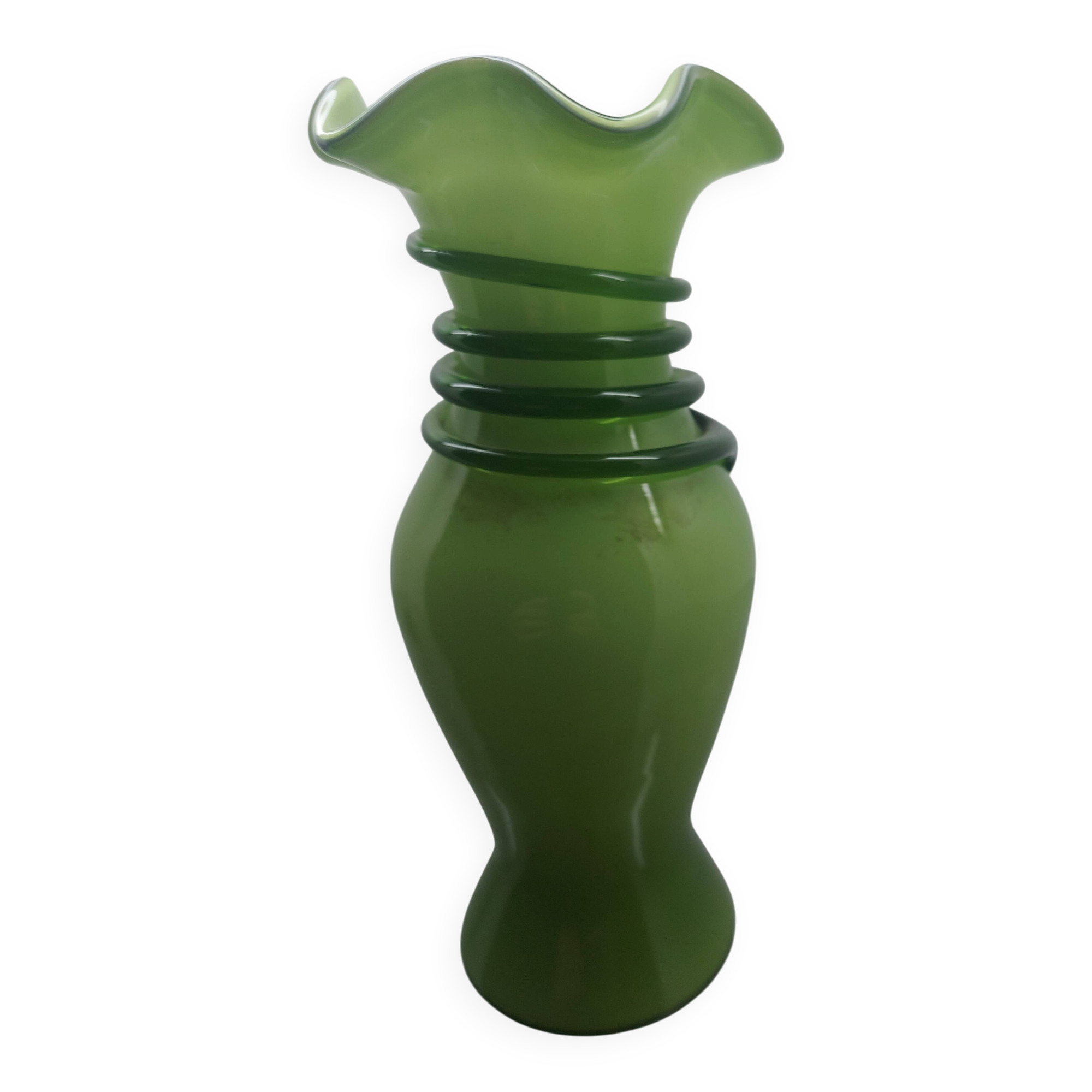 Vase verre soufflé style murano