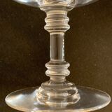 10 old crystal champagne glasses