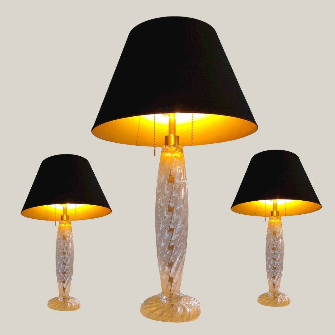 John Hutton for Donghia 3 table lamps ‘Sirena’ 1980’s