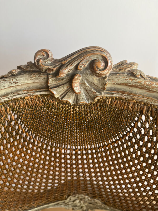 2 chaises cannées de style Régence Louis XV